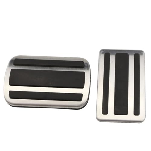 Plaquettes de pédales de voiture en alu brossé pour Citroen C5 et Peugeot 5008