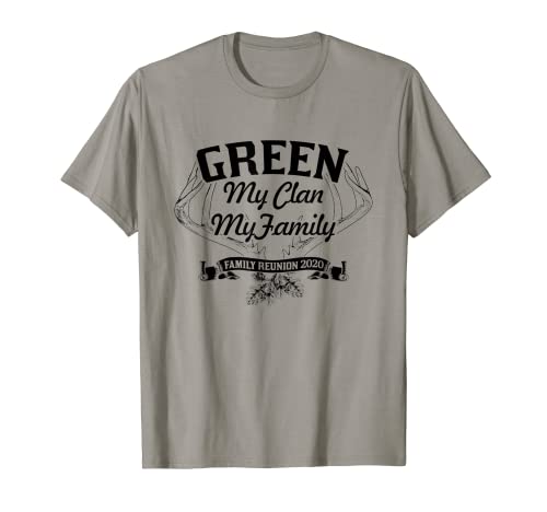 Green Family Reunion 2020 Árbol de ascendencia de clanes personalizado Camiseta