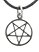 Kiss of Leather Pentagramm Anhänger aus 925 Sterling Silber mit Baumwollband SI.52