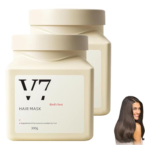 Mascarilla capilar hidratante de nido de pájaro, lujosa crema de proteínas para el cabello, mascarilla capilar de aminoácidos de nido de pájaro, mascarilla capilar suave, adecuada para cabello seco