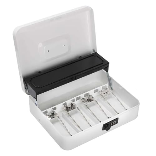 registrazione cassa con chiavi, cassetto cassa, Vassoio portadenaro con inserto for cassetto portadenaro, salvadanaio in metallo, grande cassaforte, organizer for risparmiare denaro, con serratura a c