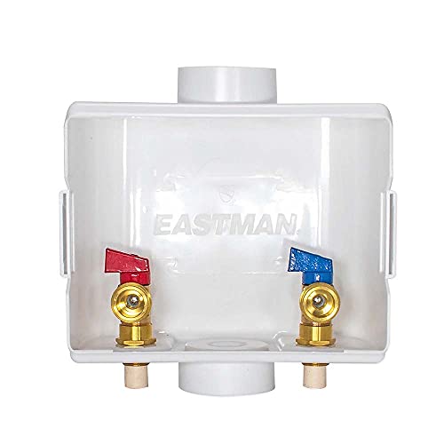 Eastman 1/2 Inch Cpvc Connection, White Center Drain Washing Machine Outlet Box, 60249 #TOP1