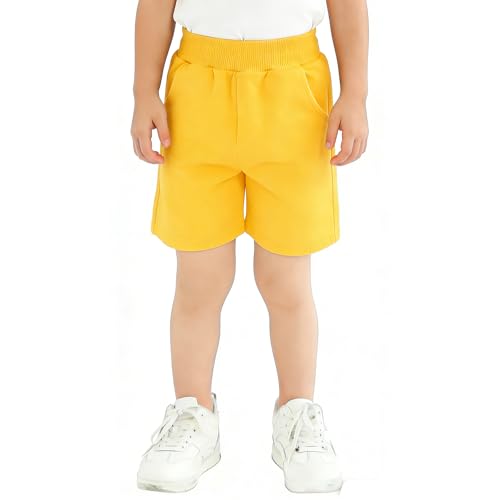 YAGATA Toddler Boys Girls Shorts Kids Cotton Summer Shorts 3-4T Yellow 110