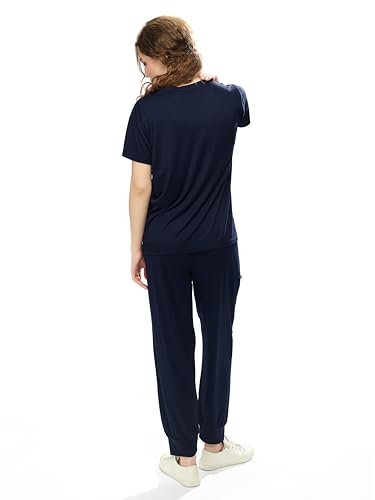 Image of WEET Printed Round Neck Half sleeves Co-ord set Tracksuit For Women
