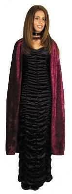 Adult Std Size, Black - Crushed Panne Velvet Cape - Great for Witch Costumes and More