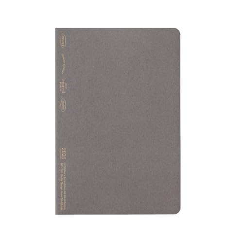 ニトムズ STALOGY 手帳 2026年 A5 スリム マンスリー グレー SS0141 (2025年 12月始まり)