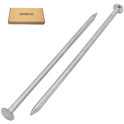 Miniatura 2 de Skir Co 30 Piezas Clavos De Construcción Chapados En Zinc De 5 X 150 Mm, Clavos De Alambre Comunes, Cabeza Redonda Plana, Clavos De Acero Para Carpintería