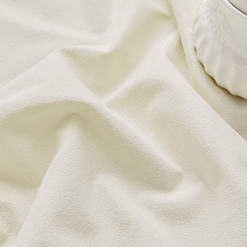 Cream Curtains 84 Inch Length For Living Room Bedroom Shabby Chic Ivory Ruffle Drapes 2 Panels Set Rod Pocket Light Filtering Window Curtains For Kids Girls Nursery Room Farmhouse Decor, 52X84 #TOP5