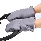 Winter Anti-Freeze Stroller Mittens, Waterproof Warm Extra Thick HandMuff for Stroller Accessories, Black Waterproof Women Men Winter Stroller Gloves Hand Muff Warmers Extra Thick Anti-Freeze（Grey）