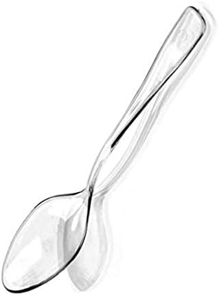 Zappy 100 Clear Plastic Mini Spoons 3.75" Plastic Spoon Small Spoon Great Dessert Spoon or Ice Cream Spoon Disposable Plastic Spoons Mini Tasting Spoons Dessert Spoons Flatware Appetizer Spoons (100)