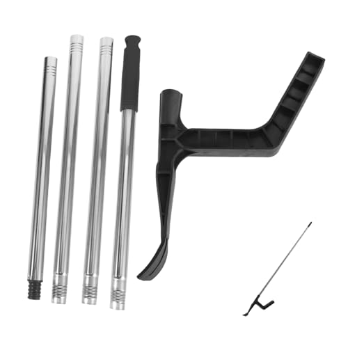 BESTOMZ Pulitore per Grondaie con Asta Lunga 1,6 M Strumento per Pulizia Foglie e Detriti Tetto con Paletta Integrata Accessorio per Manutenzione Stagionale Grondaie e Tetto Resistente