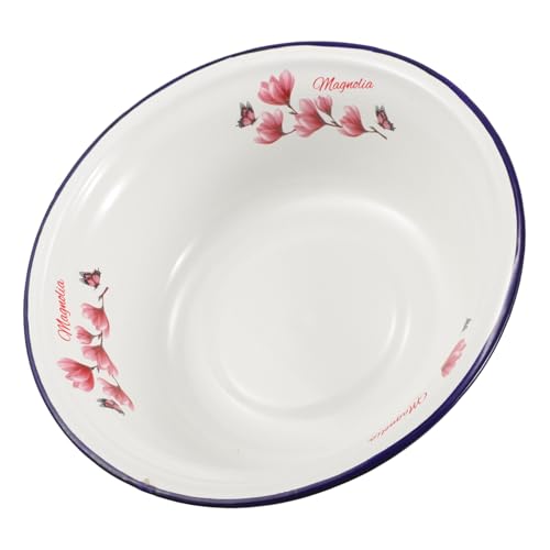 BESTYASH Vintage Enamel Bowl Retro Waschbecken Für Zuhause Emaillierte Schüssel Für Salat Suppe Deko Robuste Nostalgische Gestaltung Für Hochzeiten Und Besondere Anlässe
