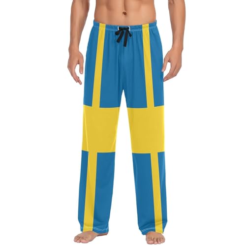 GuoChe Winter Pajama Pants For Men Men Nightwear with pockets for Adult Christmas Gifts Small