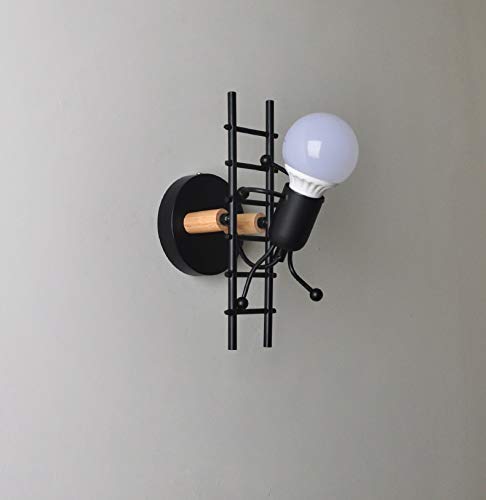 Lámpara de pared con muñeco escalador E27 para iluminación decorativa de pasillo 5