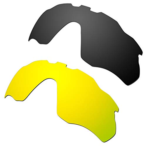 Lentilles de rechange Oakley Radar Pace renforcées avec verres de couleur noir et or
