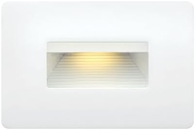 Hinkley Landscape Lighting Luna 58508SW3K Horizontal 120v Step Light, Integrated LED 3000K, Line Voltage, Dimmable, Satin White