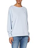  Tommy Hilfiger Damen Oversized Open-NK LS Sweatshirt, Blue, XL
