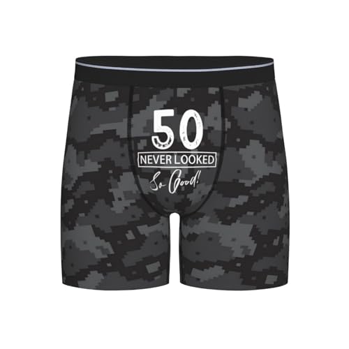 50 Year Old Never Looked So Good Men's Underwear Ultra Soft Stretch Boxer Briefs,