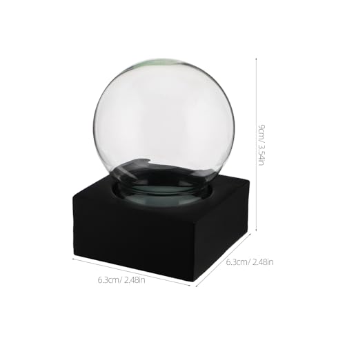 Globo vintage decorativo de vidrio con base cuadrada CATIEBYE 3