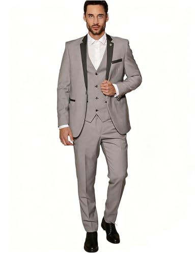 Costume de marié 3 pièces pour hommes style d'affaires formel élégant