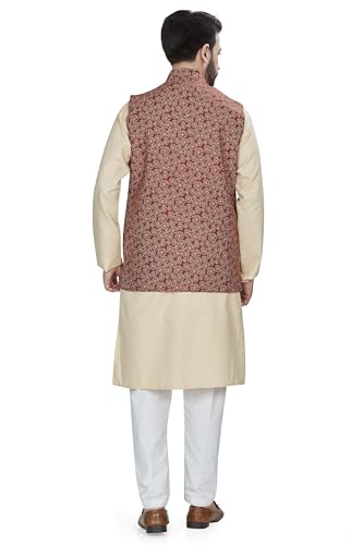 Image of BE ACTIVE Cotton Nehru Jacket for Men | Versatile Festive & Casual Ethnic Wear | Ethnic Standard Length Jacket