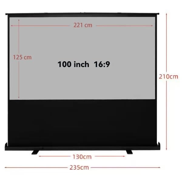 Pantalla portátil para proyector de 100 pulgadas 16:9 miniatura 2
