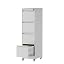 White-4 Drawers on Wheels-h40.59in