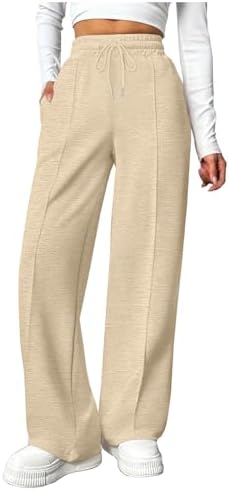 Pantalons Femmes Droit Taille Élastique Coton Hiver Pantalon Fluide