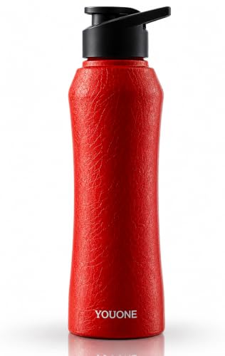 Image of YOUONE Stainless Steel 1000 ML Water Bottle (Red Charcoal)