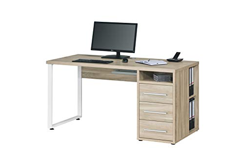 MAJA Möbel Set+ Schreibtisch, Metall, Eiche Natur, 1500 x 750 x 700 mm Cover