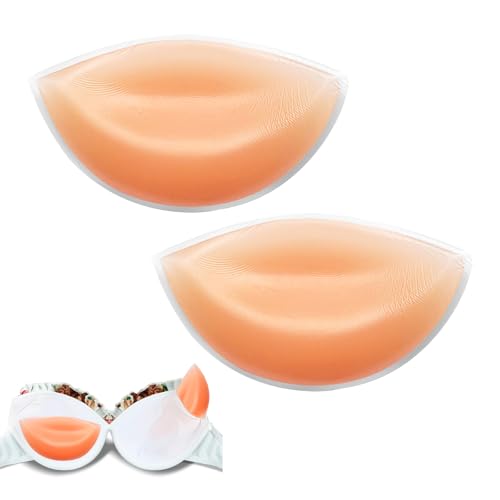 XdealCozyxc 1 Pair Chicken Fillet Bra Inserts, Silicone Bra Inserts, Breast Enhancers Fit Most Cup Sizes for Bikini Swimsuit Daily