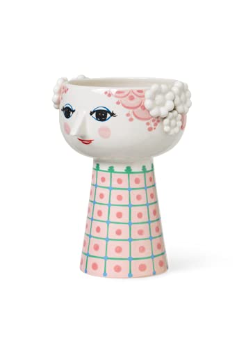 Bjørn Wiinblad Vase H18.5 cm Eva klassisches Design für Blumen, rosa Cover