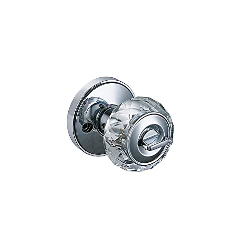 Nb_Hardware Privacy Glass Door Knob With Lock, Crystal Knob, Diamond Vintage Hd Cystal Ball Serieshd (1, [Lock No Key Required], Polished Chrome#32) #TOP7