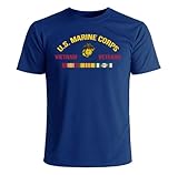 Military Productions US Marine Corps Vietnam Veteran T-Shirt Officially Licensed XX-Large Navy Blue