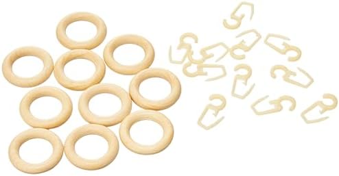 GARDINIA Anneaux à Rideaux Pour Tringles à Rideaux De 16 Mm, Incrustation Coulissante Et