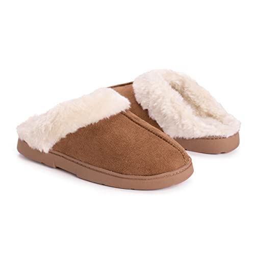 Muk Luks Women's Polysuede Clog, Caramel, 9-10 #TOP6