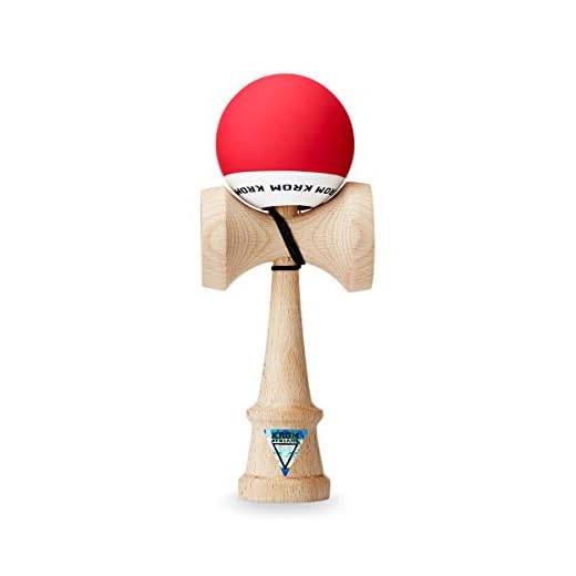 KROM Kendama POP Red – Flawless Balance – Strong and Durable – Enhanced Cognitive Skills – Improved Balance, Reflexes, and Creativity – Kendama Model Pro Made For Beginners and Experts