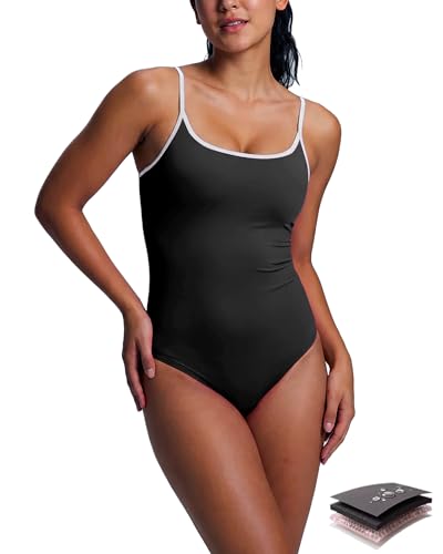 Image of Period Swimwear for Teens One Piece Ultra-Thin Quick-Dry Leakproof Tummy Control Swim Suit ，Multi