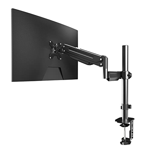 Pholiten Monitor Halterung für 13-32 Zoll LCD LED Bildschirm Hält 3-6 kg, Gasdruckfeder Einarmig Monitor Arm 360° Drehbar, Neigbar, Vesa 75/100