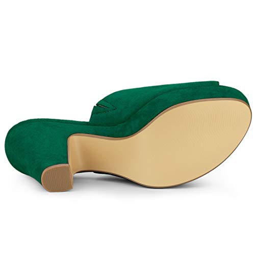 Image of Allegra K Women's Open Toe Platform Chunky Heel Slides Sandals | Party Sandals