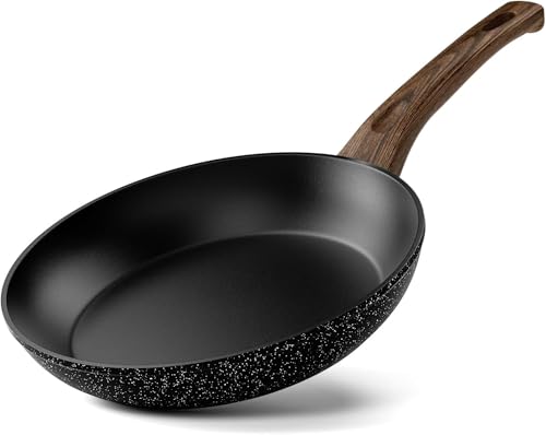 Innerwell Antihaft Bratpfanne 28 cm, Pfanne Induktion mit Keramik Antihaftbeschichtung in Profiqualität, Omelette Pfanne, Gesunde Granit Pan, Backofenfest, PFOA-frei, Spülmaschinenfest, Schwarz