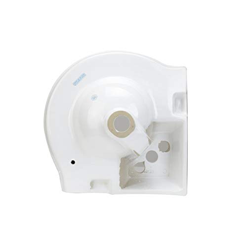 Renovators Supply Manufacturing Portsmouth Corner Wall Mounted Bathroom Sink 22 In. White Ceramic Wall Hung Floating Vessel Sink With Overflow #TOP6