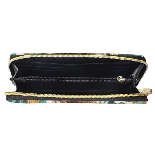 GIFTPUZZ Cute Yak Women’s PU Leather Wallet - RFID Blocking Travel Clutch with Money Clip, Card Slots & Zip Coin Pocket - Personalized Design for Shopping4