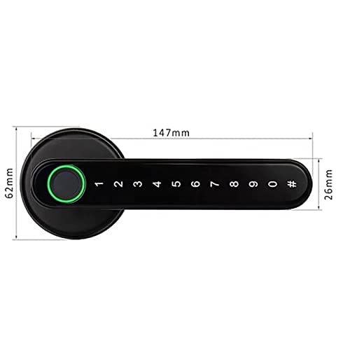 cerradura inteligente, Manija de puerta con huella dactilar y teclado Bluetooth, cerradura combinación control acceso sin llave for casa, hotel oficina