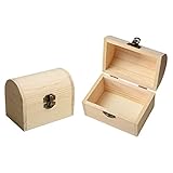 Lieferumfang: 2 schatztruhe holz mit Deckel und Schloss.