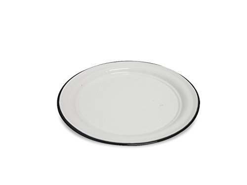 Graniteware - Assiette en acier émaillé - 22cm - Blanc Cover