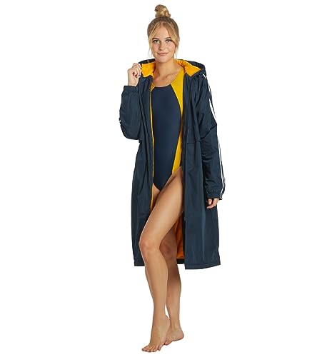 Image of Sporti Unisex Swim Parka with Comfort Plush Fleece Lining, Multi Pocket Zipper - Water Resistant Swim Coats for Women & Men