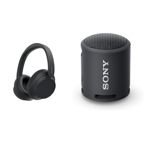 Sony WH-CH720N Noise Canceling Wireless Headphones Bluetooth Over The Ear Headset with Microphone and Alexa Built-in & SRSXB13/B Extra Bass Portable Waterproof Speaker with Bluetooth