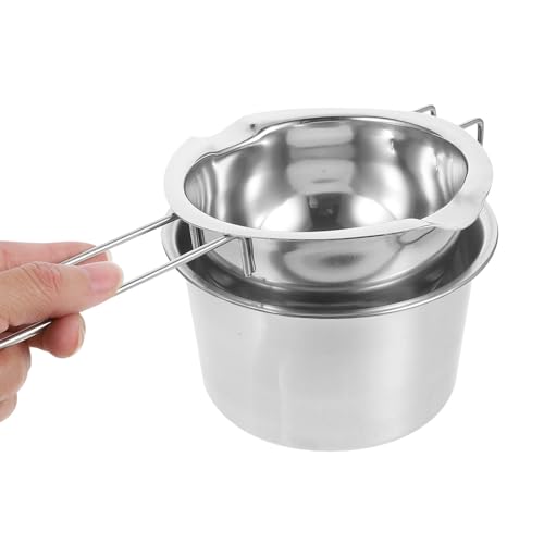 Ollas de baño maría en acero inoxidable con boquilla de fácil vertido para hacer velas, 2 uds 5