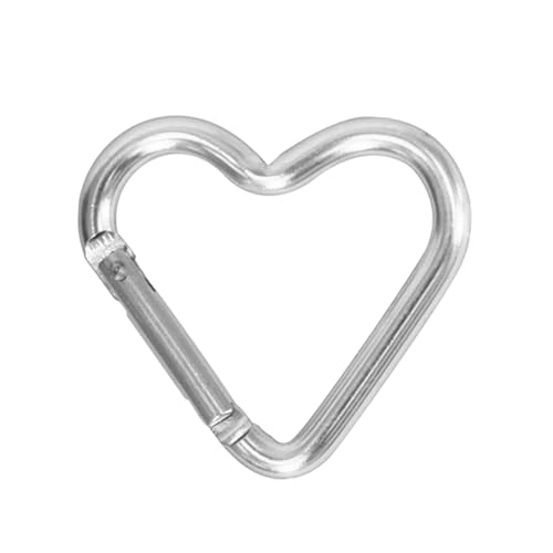 Outdoor Karabiner Herz Schlüsselanhänger Clip Aluminiumlegierung Ringe Kletterclips Feder Karabinerhaken Karabiner Aluminium Herzförmiger Karabiner Clip Outdoor Camping Wandern Reisen